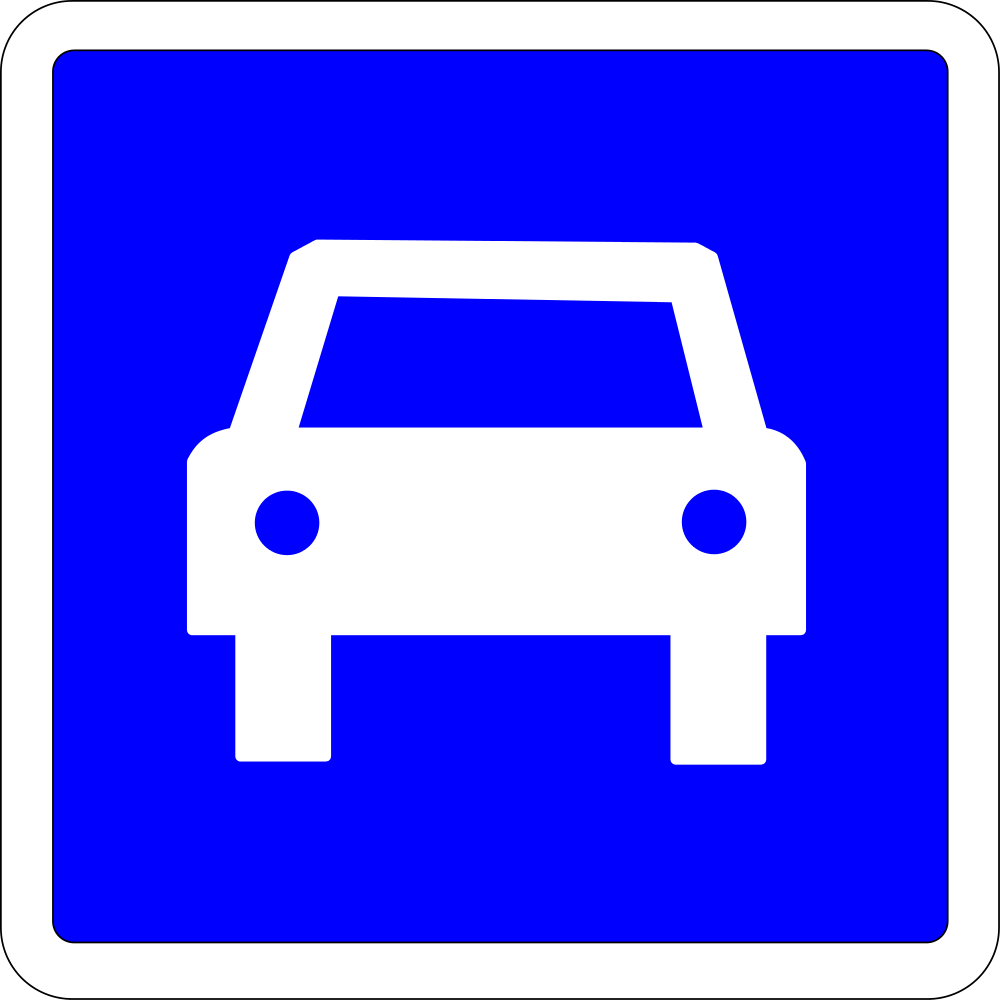 Route pour automobiles, y compris celles des auto-écoles